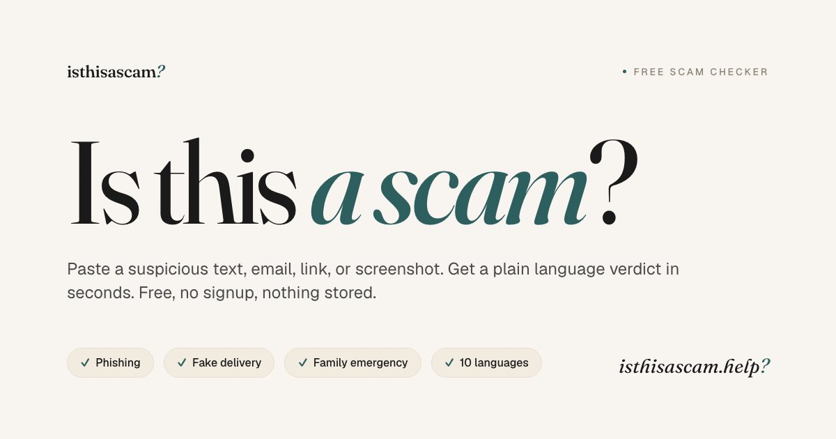 Is This A Scam running live